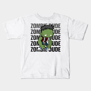 Zombie Dude Creepy Scary Kawaii Zombie Cute Halloween Outfit Kids T-Shirt